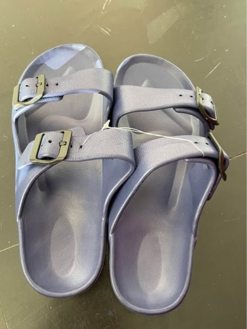 Women’s Dark Blue EVA Plastic Brikenstock Similar Slides Sandals Size 9 (40)